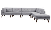 Coaster Churchill Button Tufted Corner Sofa Grey Model 551301